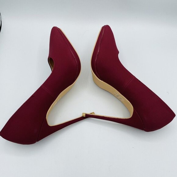 Elegant Collection Heels Womens Size 6.5 Maroon Roesia Pointy Toe Stiletto Shoe - Picture 11 of 11